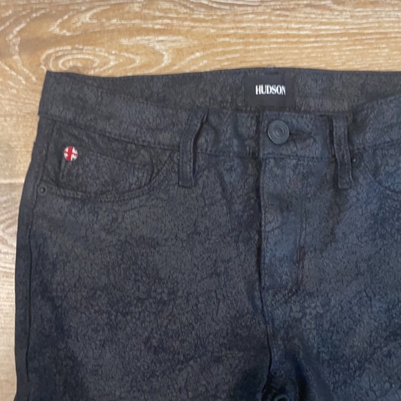 HUDSON - Black Cracked Glass Print Pants -Size 26 - Picture 3 of 7